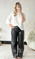 Pantalon simili coupe ballon CAROLINA