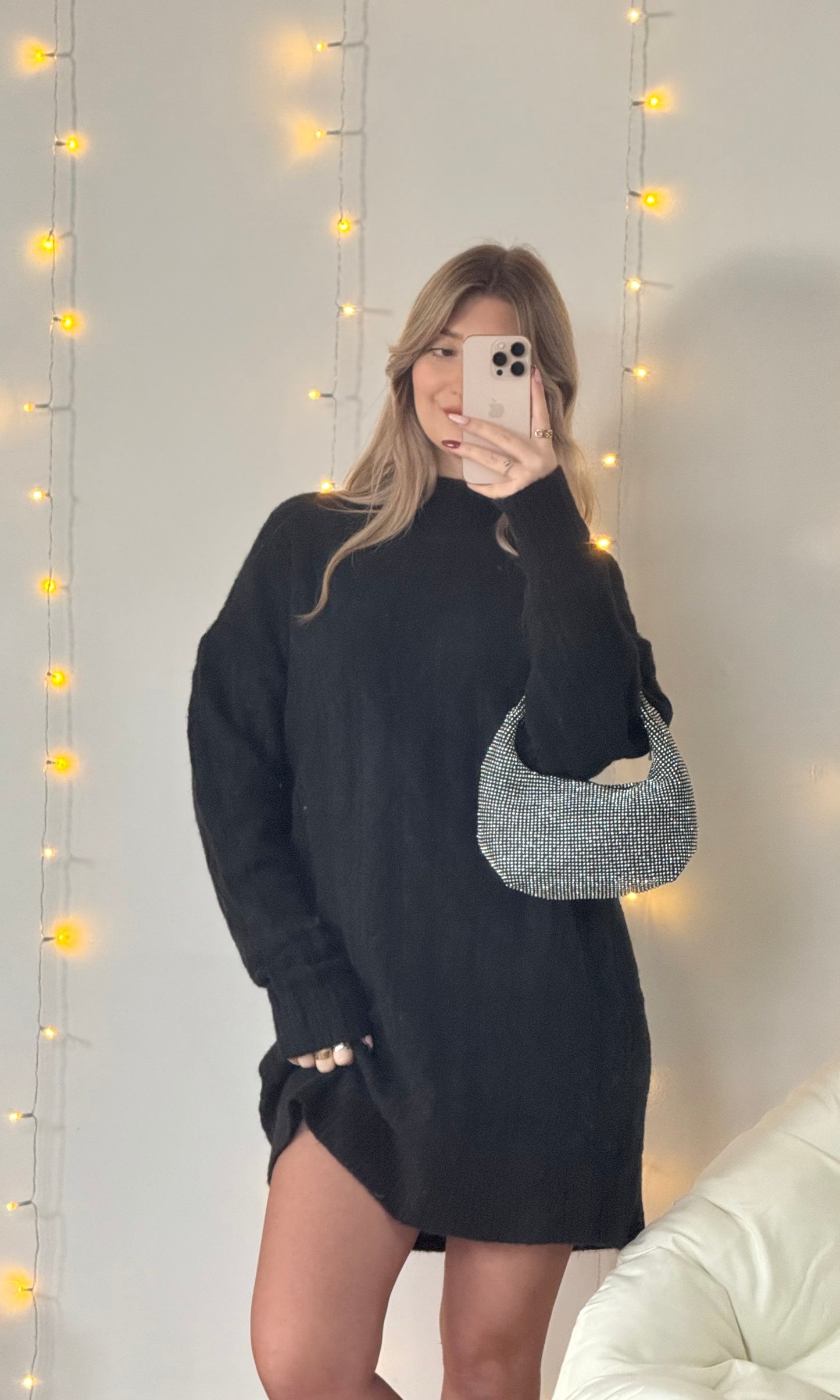 Robe pull noire LAPLAND