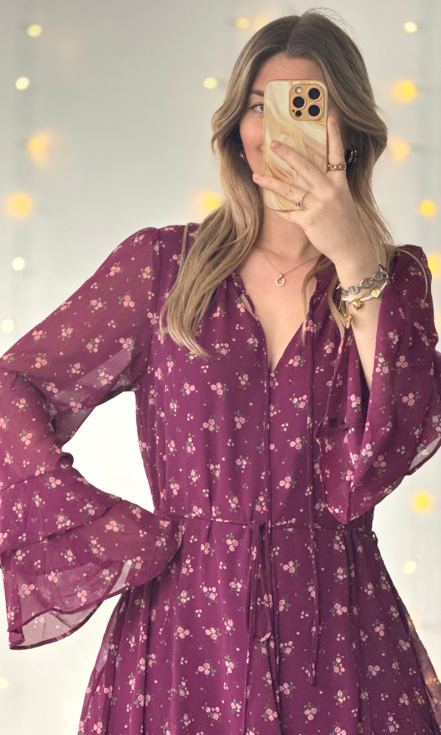 Robe fleurie rose SPRING