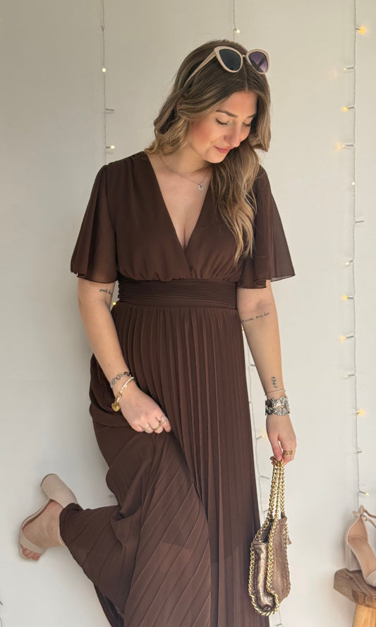 Robe longue LAIA chocolat   🇮🇹