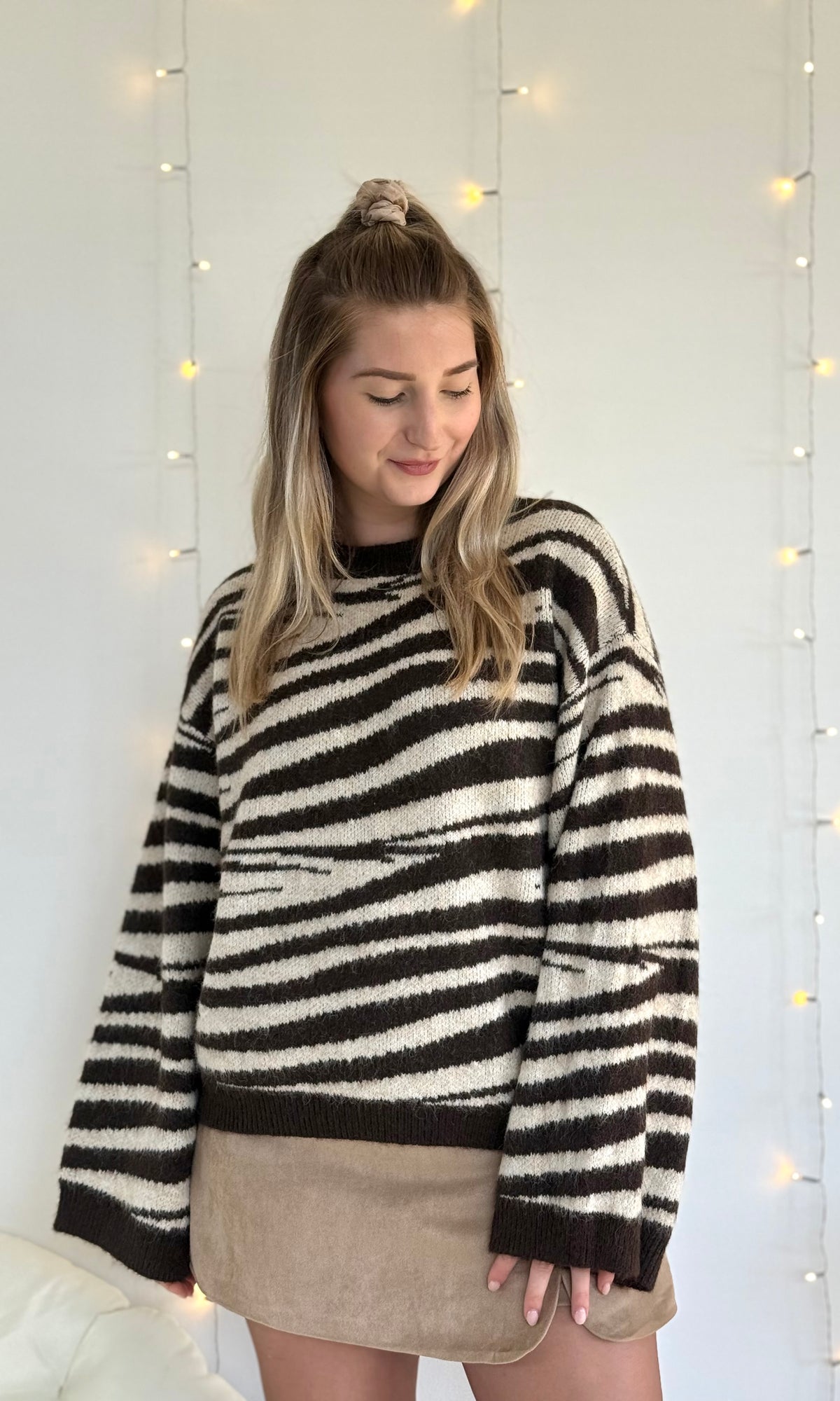Pull ZEBRA chocolat