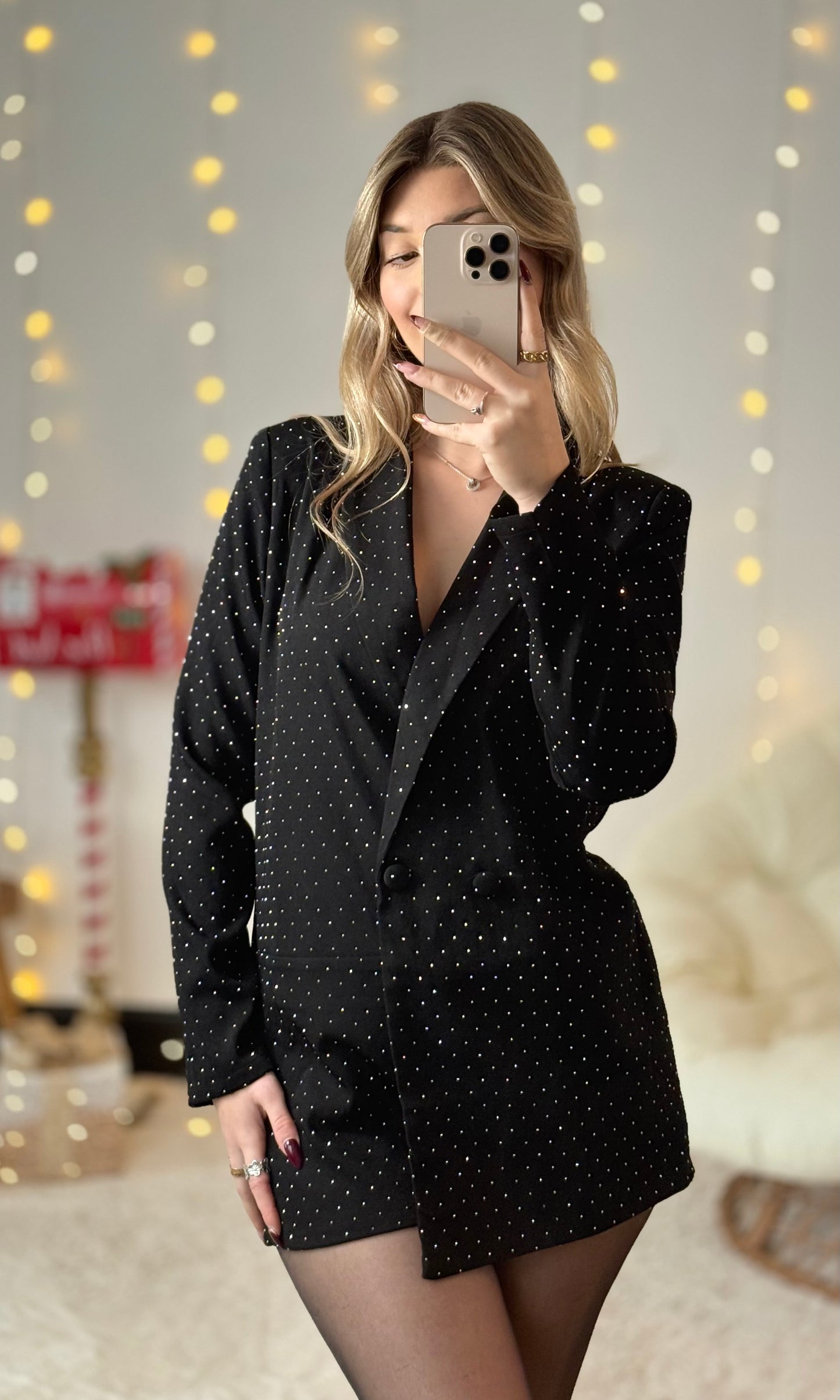 Combishort noire à strass ÈVE