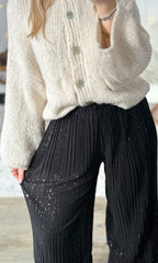 PRÉCOMMANDE Pantalon plissé brillant PERRIE (34-48) 🇮🇹 - expédition début novembre