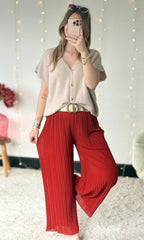 Pantalon plissé (36-50/52) MARIA 🇮🇹