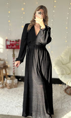 (CURVES) Robe noire à paillettes SHINY