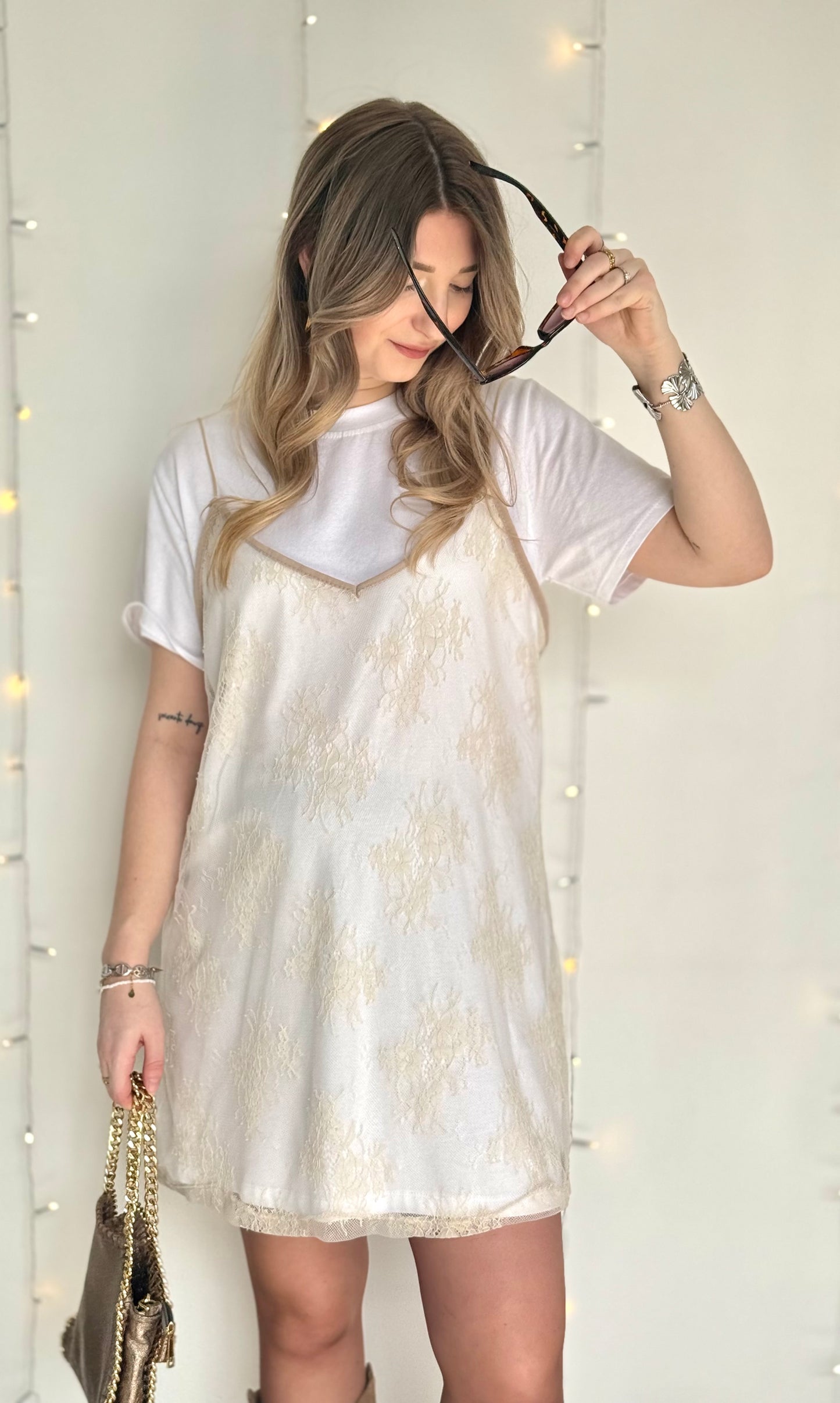 Robe t-shirt dentelle CALOR 🇮🇹