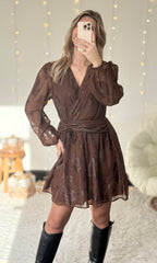 Robe marron brillante HOLIDAYS