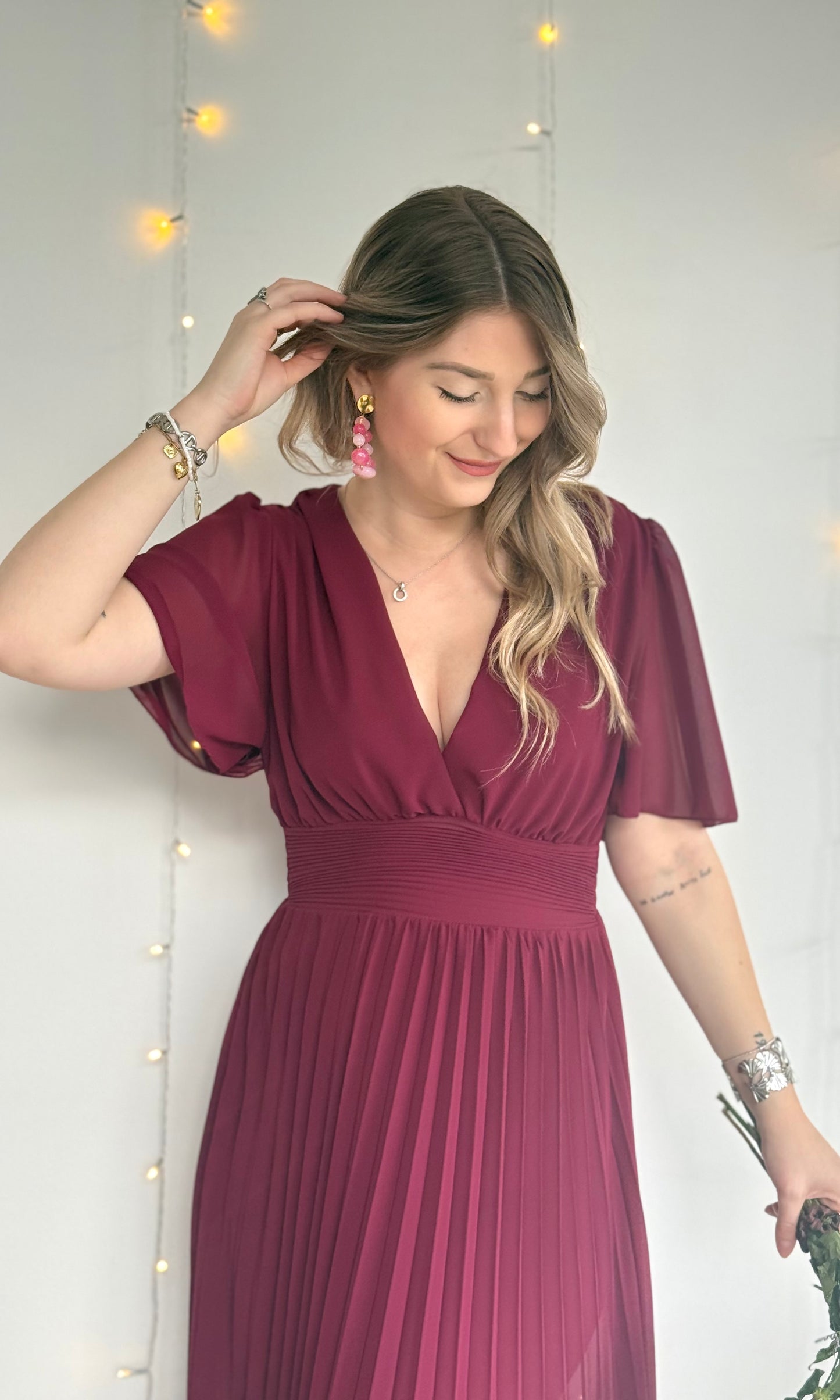 Robe longue LAIA Bordeaux 🇮🇹