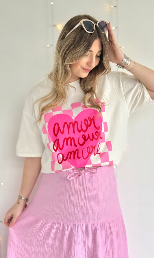 T-shirt 100% coton AMOUR 🇮🇹