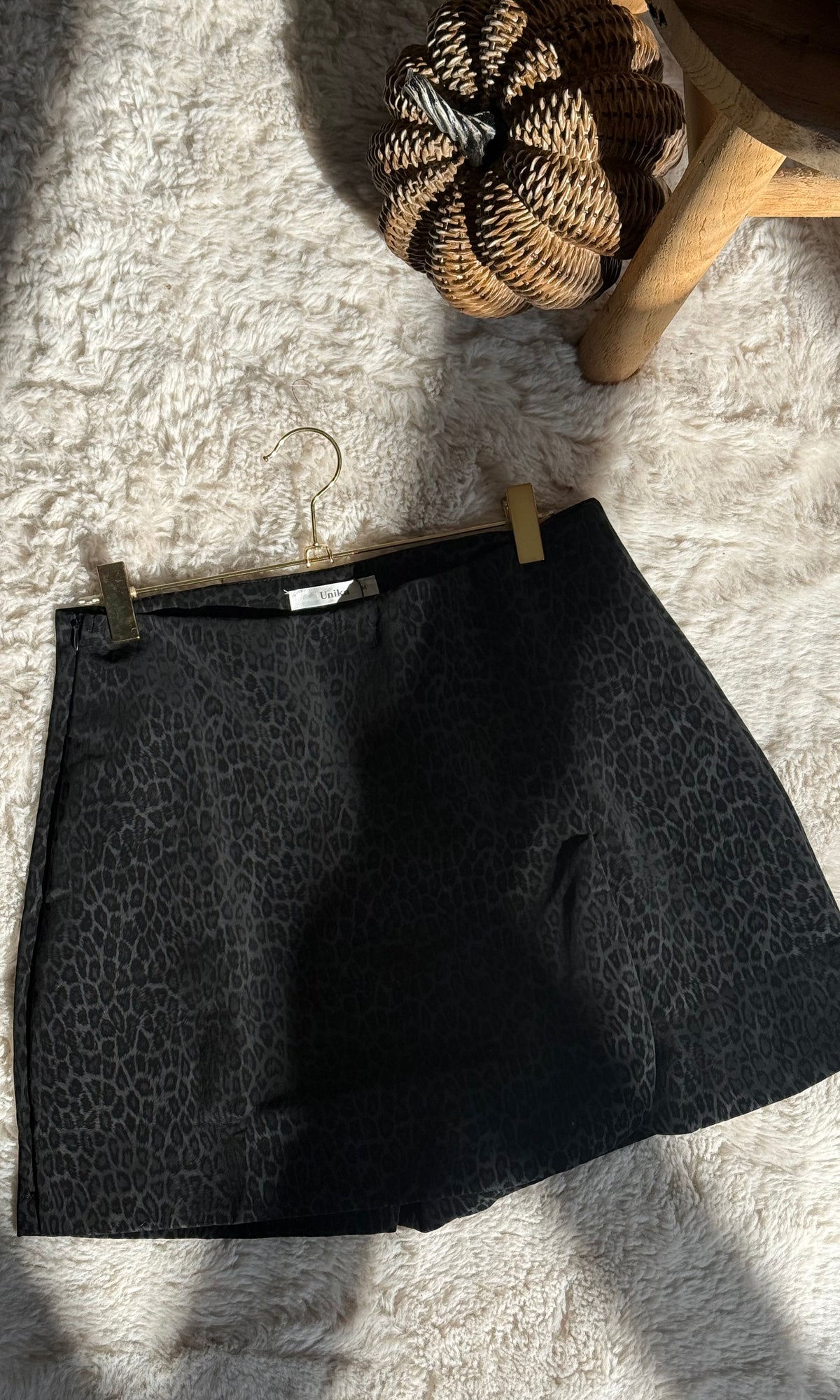 Jupe short léopard NALA noire