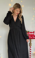 (CURVES) Robe noire à paillettes SHINY