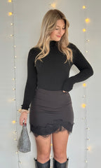 Jupe noire en dentelle CAREY