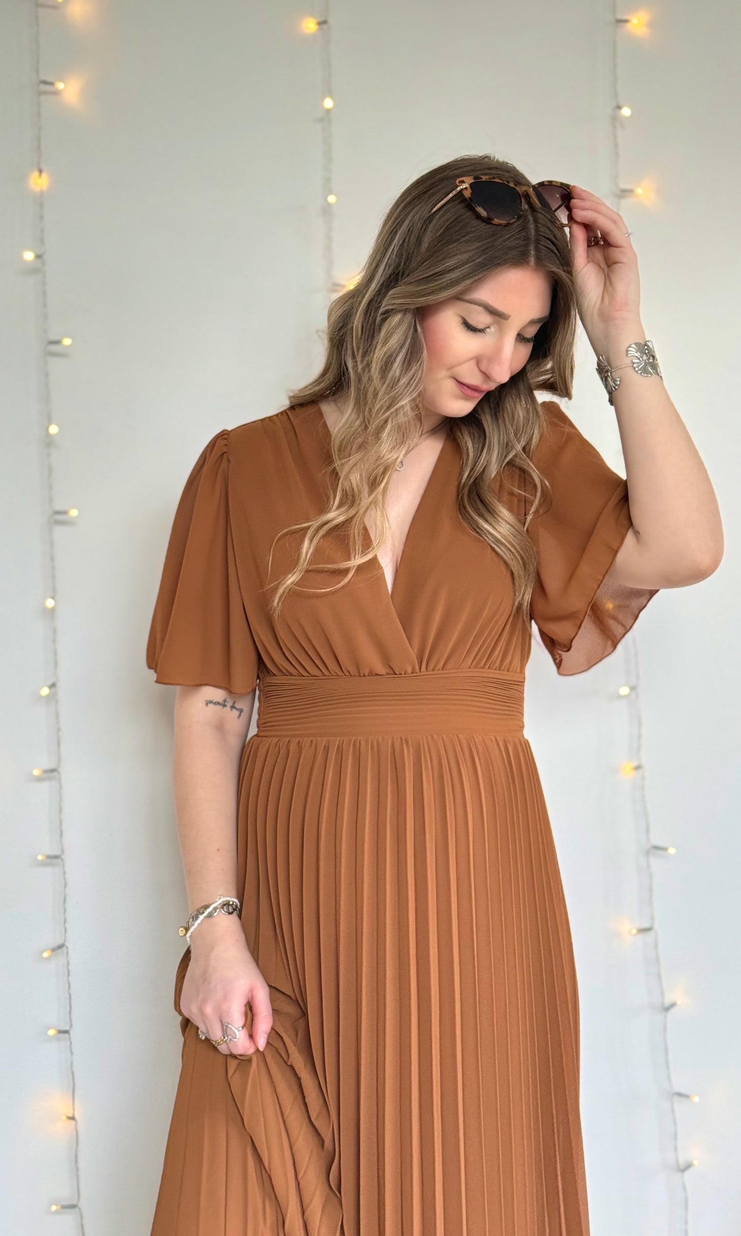Robe longue LAIA camel   🇮🇹