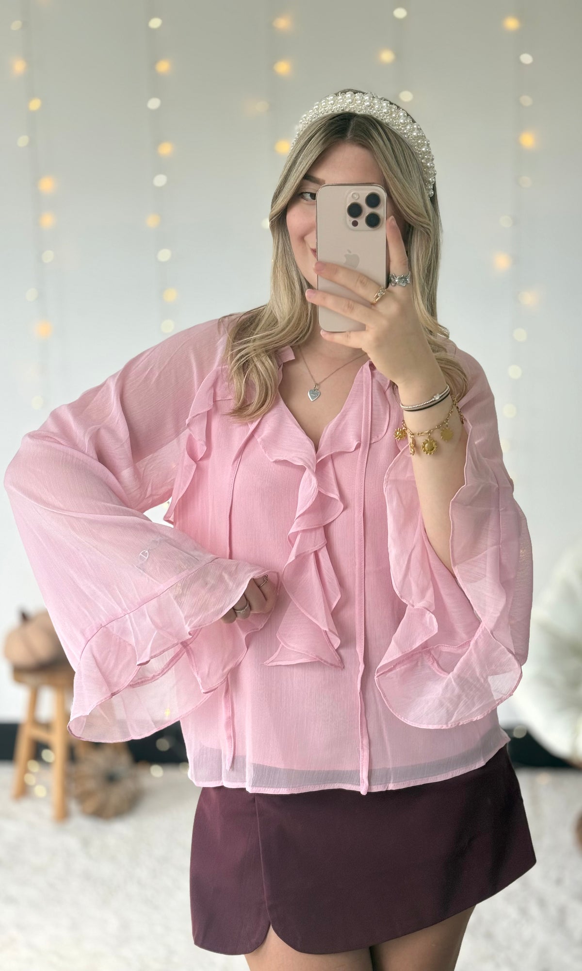 Blouse fluide à volants PARIS