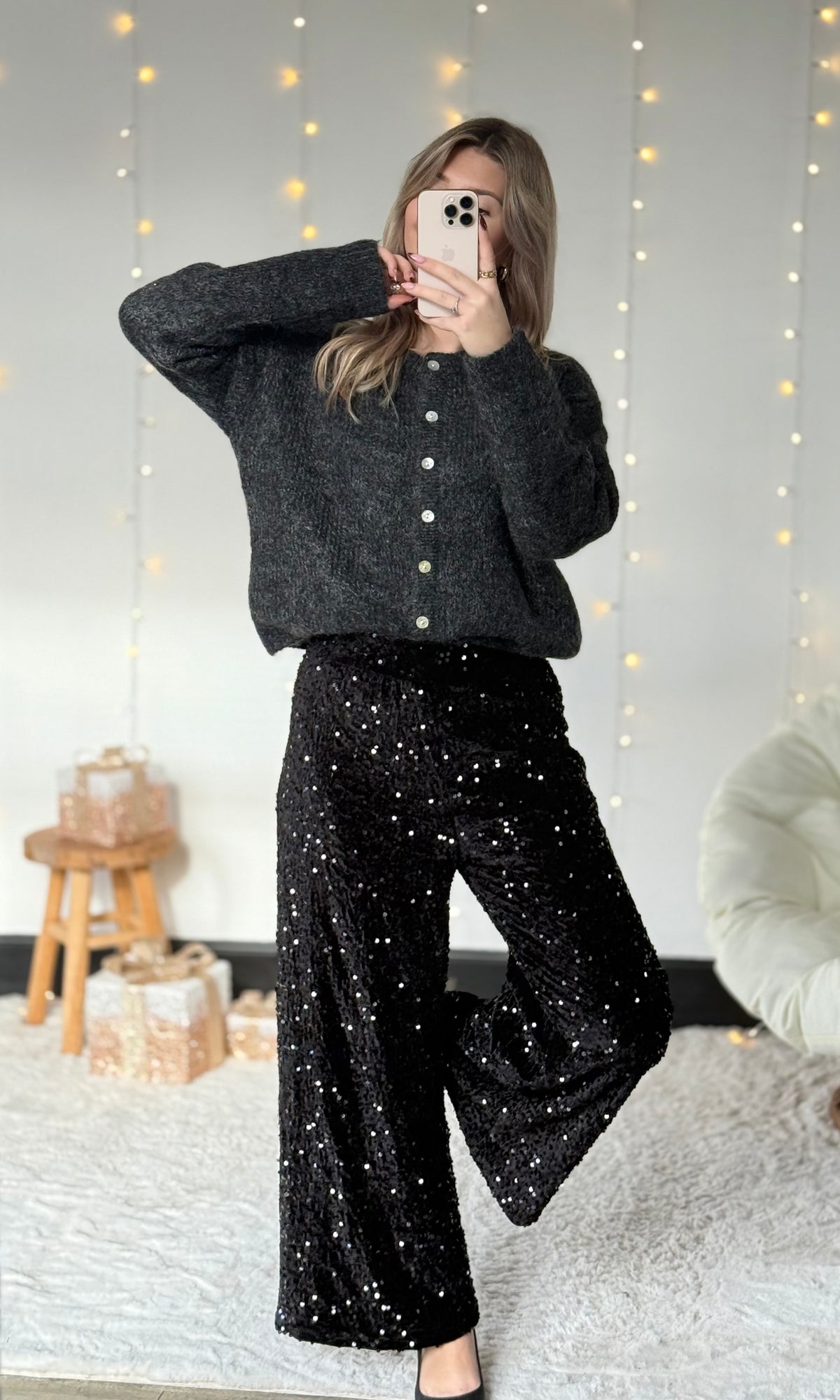 Pantalon velours à sequins STAR 🇮🇹