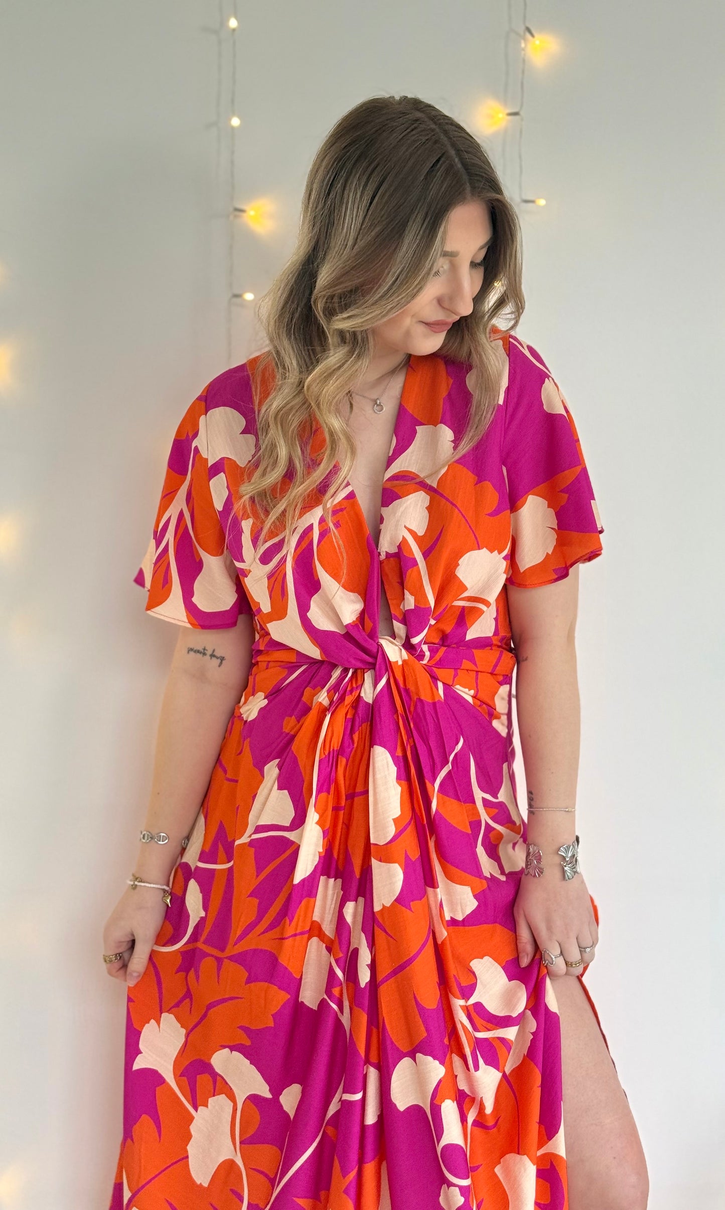 Robe colorée nouée ERICA