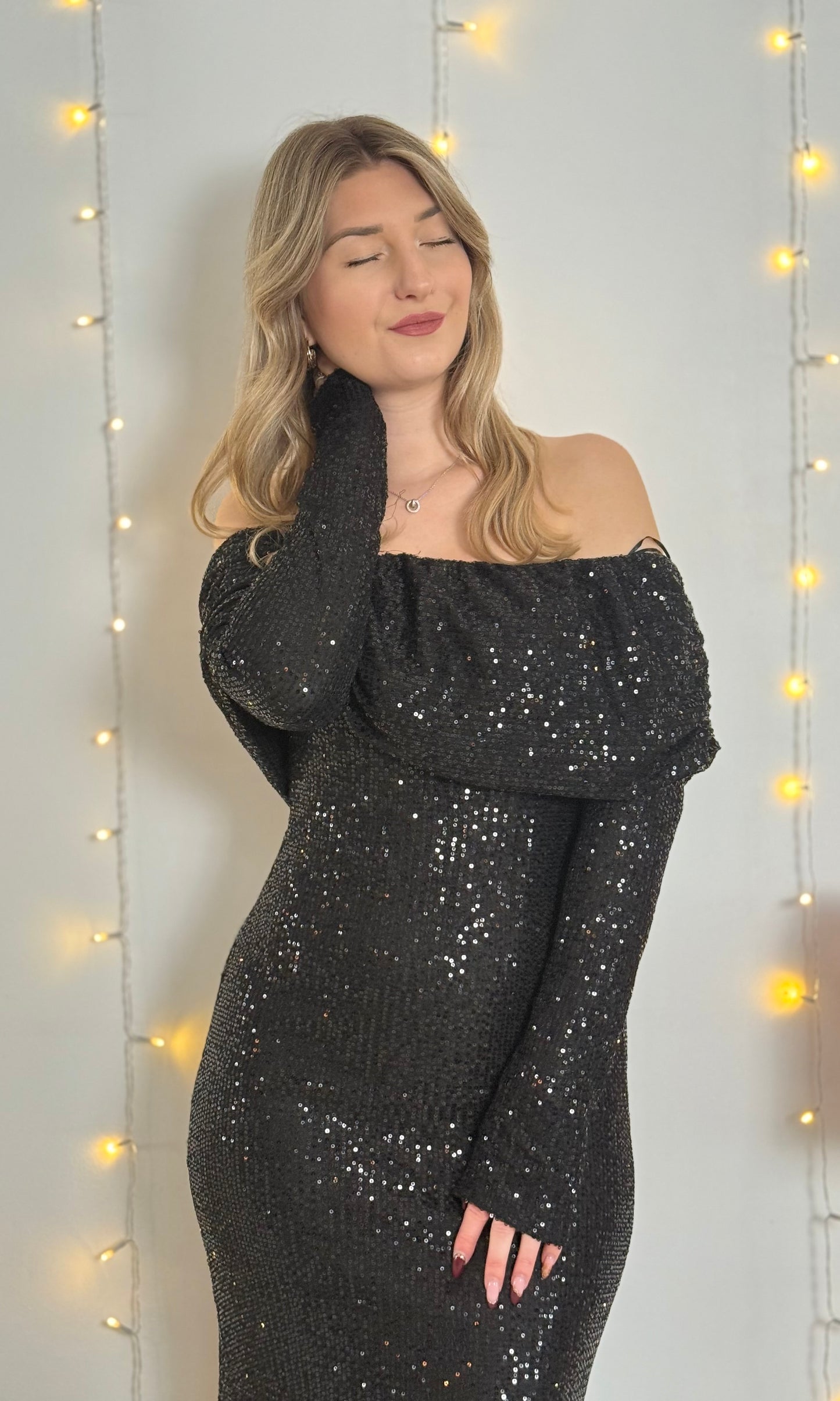 Robe longue à sequins LIGHTS