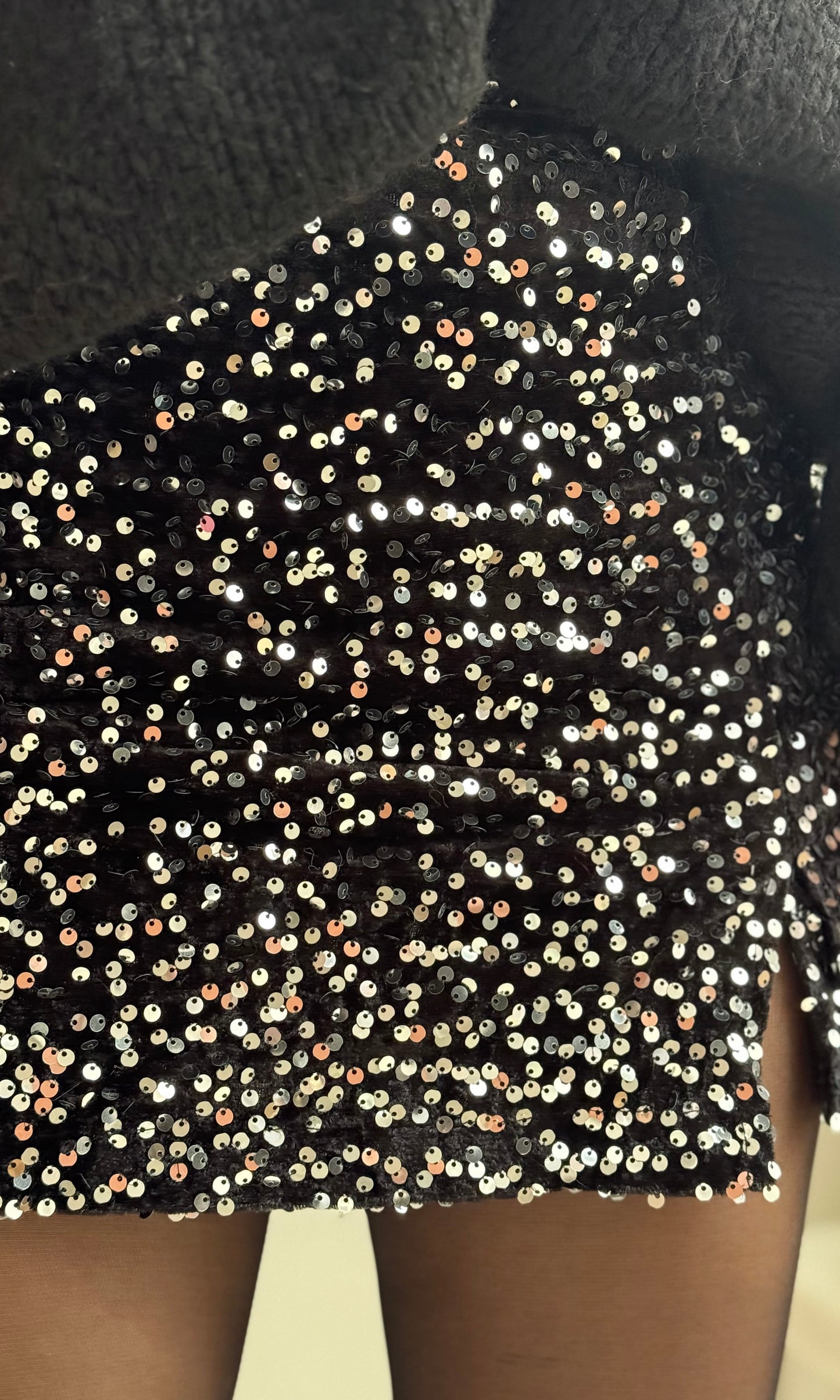 Jupe short HOLLY (noire, argentée ou dorée)