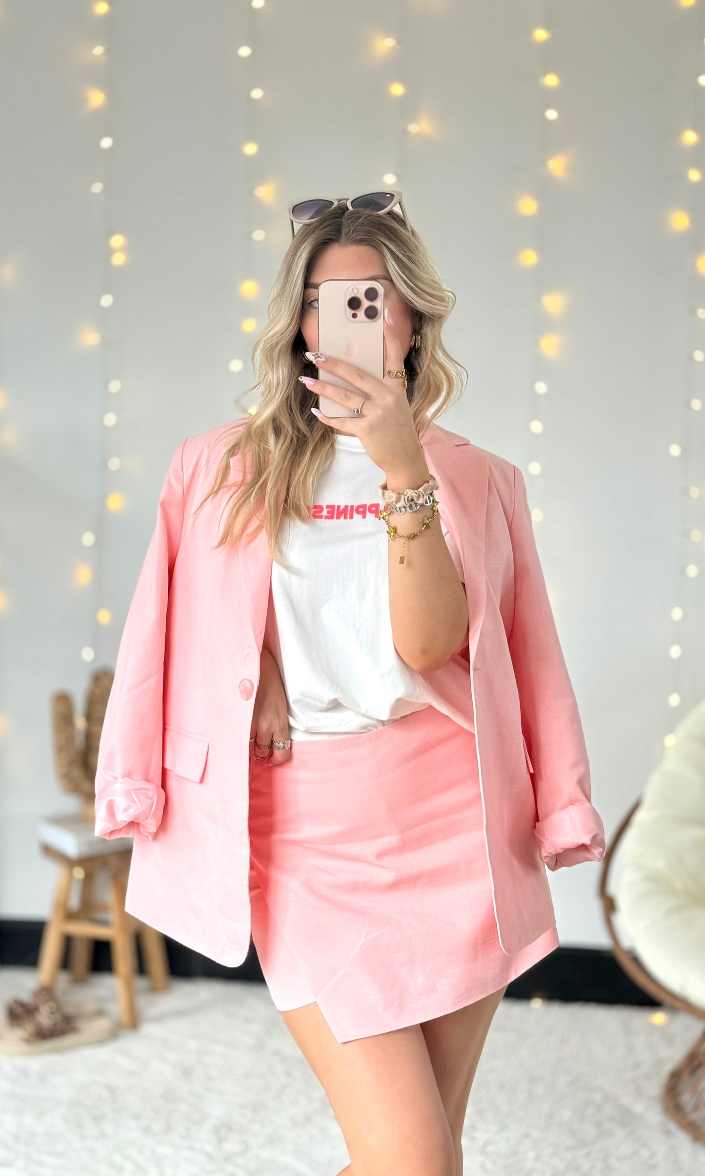 Ensemble blazer - jupe short LITCHI