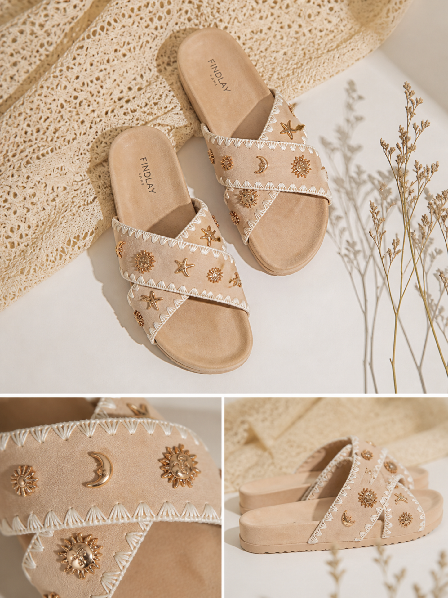 Sandales beige croisées 🌜