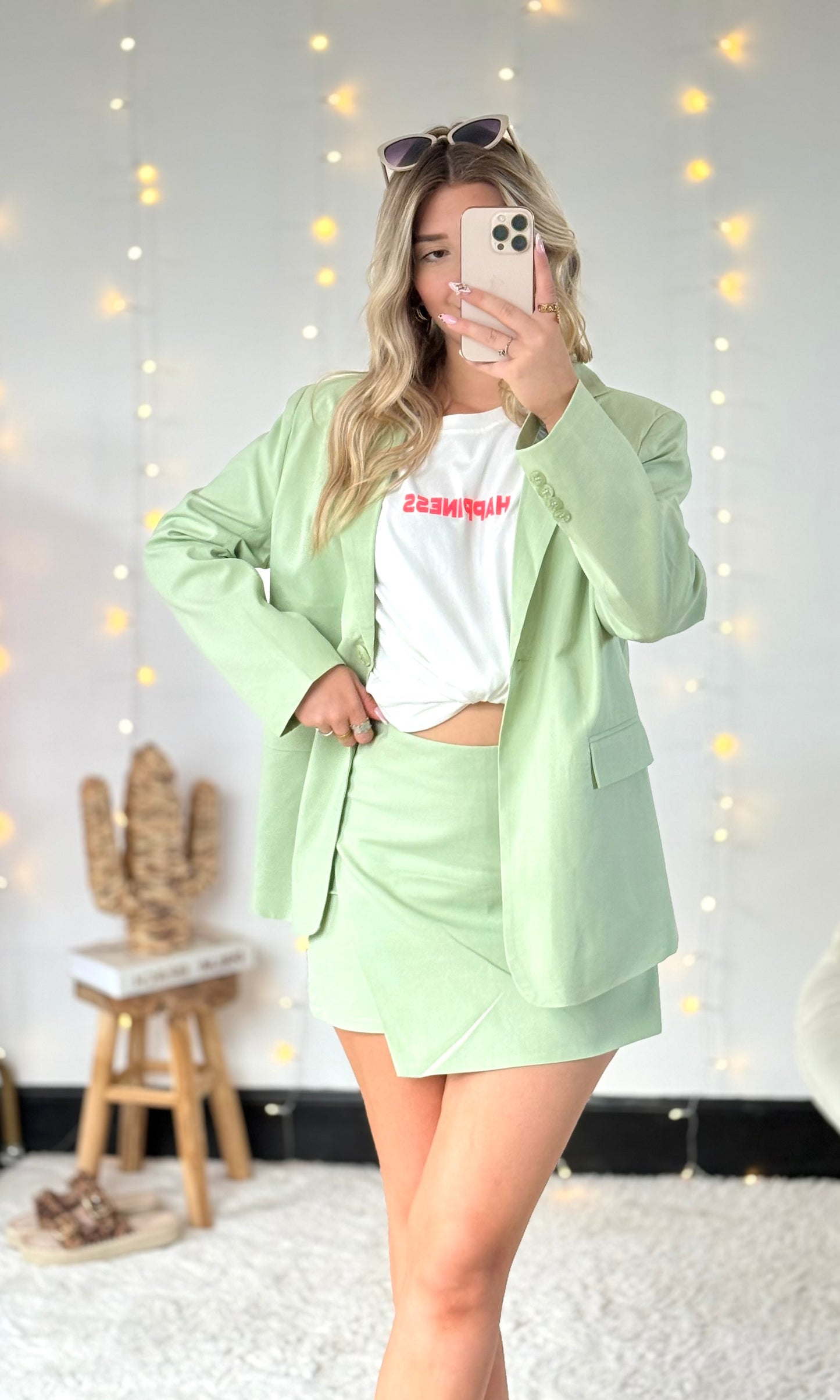 Ensemble blazer - jupe short LITCHI