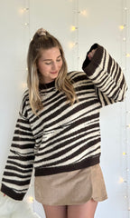 Pull ZEBRA chocolat