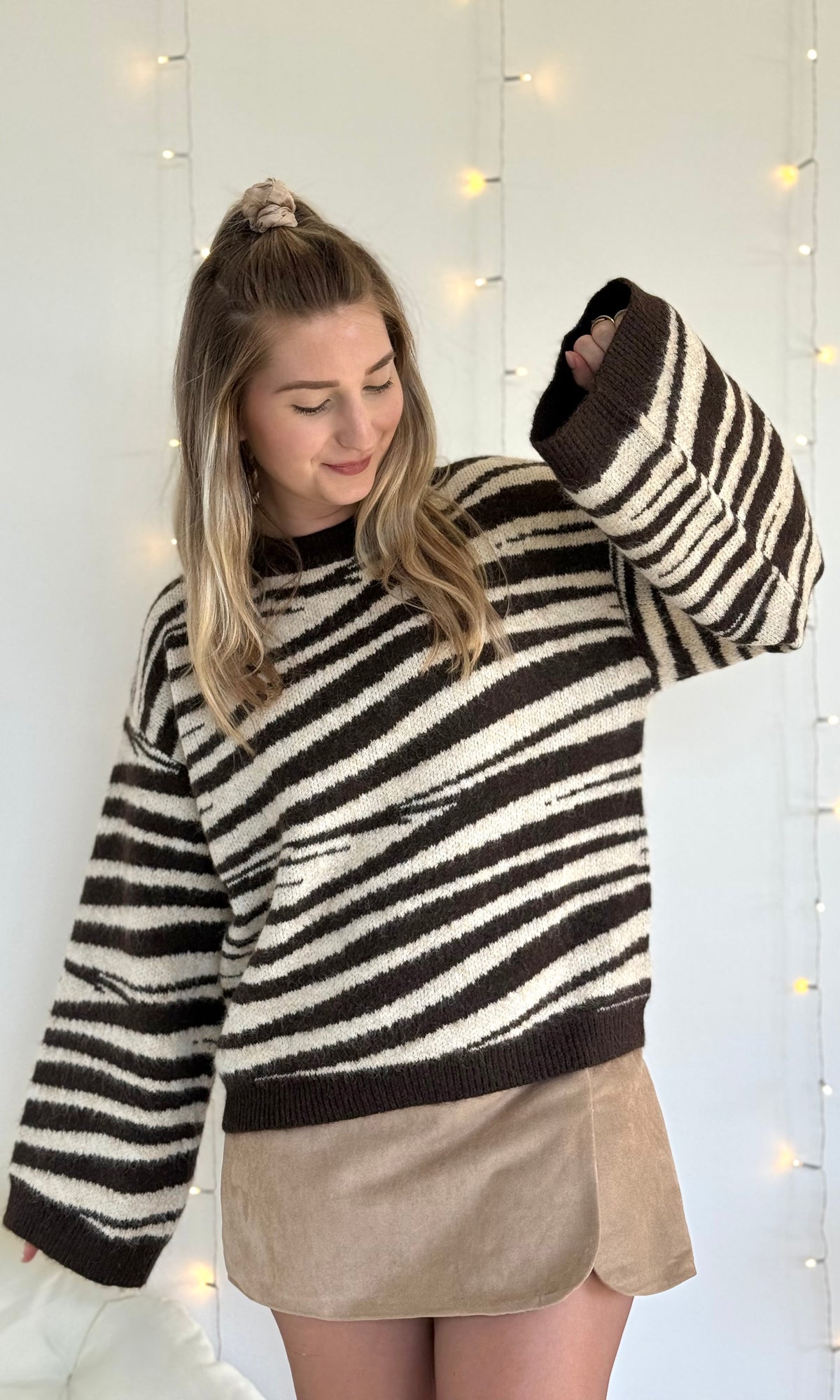 Pull ZEBRA chocolat