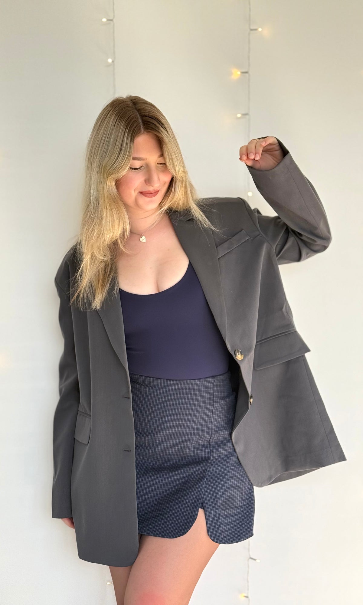 Blazer oversize gris MACCHIATO