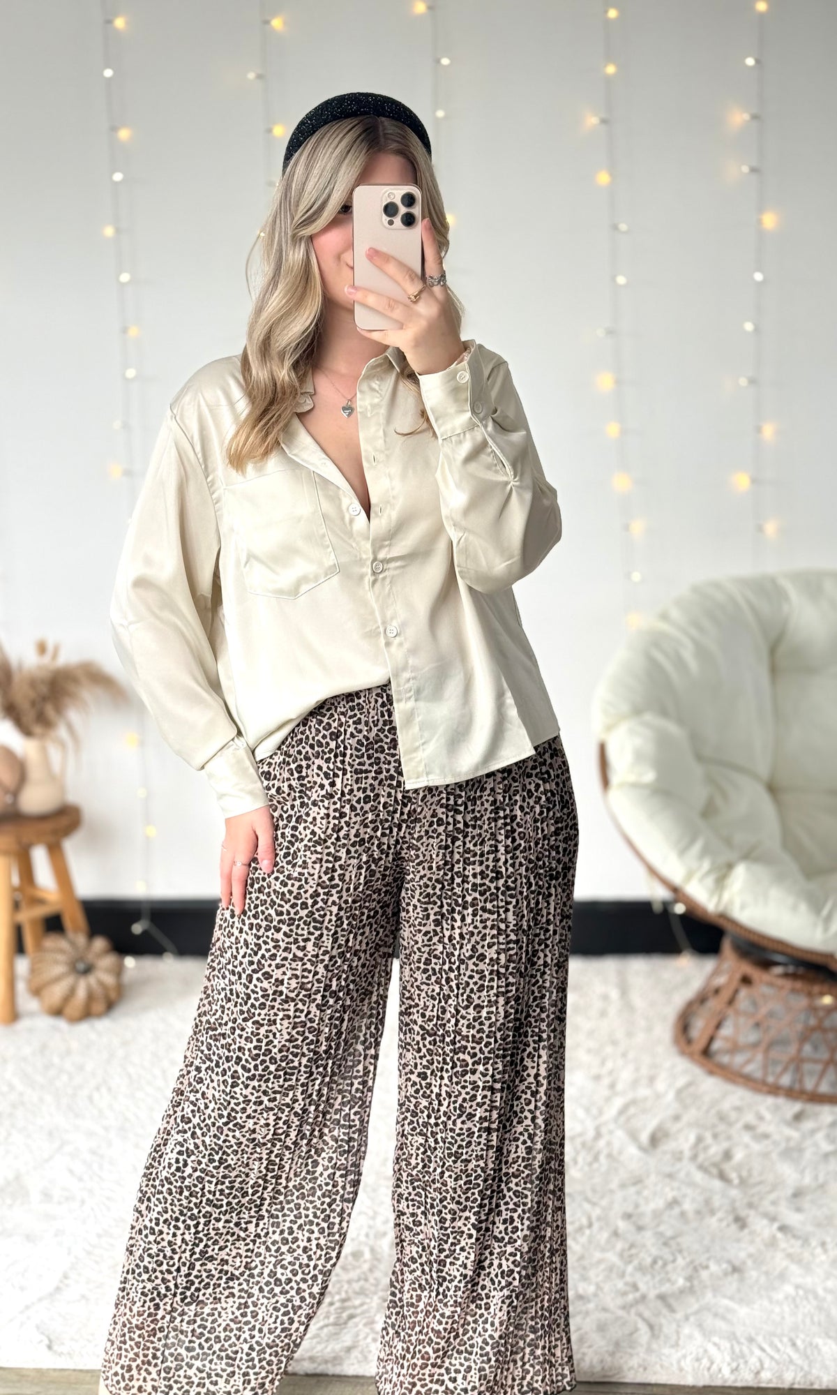 Pantalon plissé LATTE (34-48) 🇮🇹