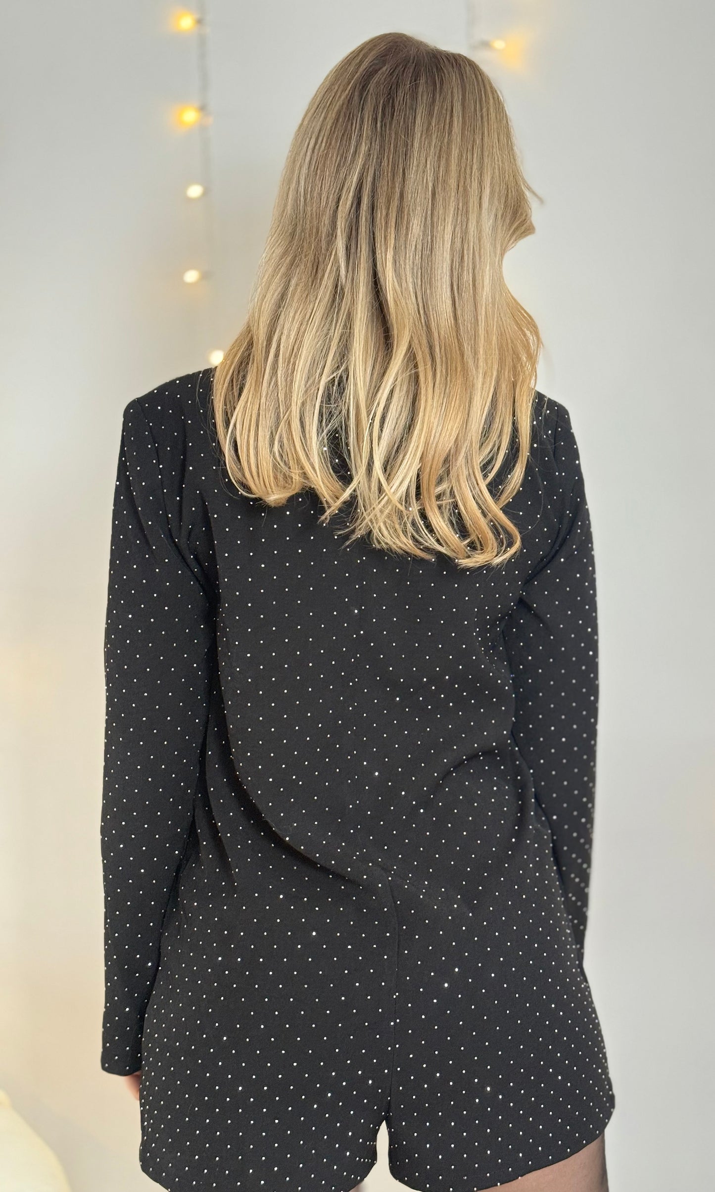 Combishort noire à strass ÈVE