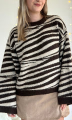 Pull ZEBRA chocolat
