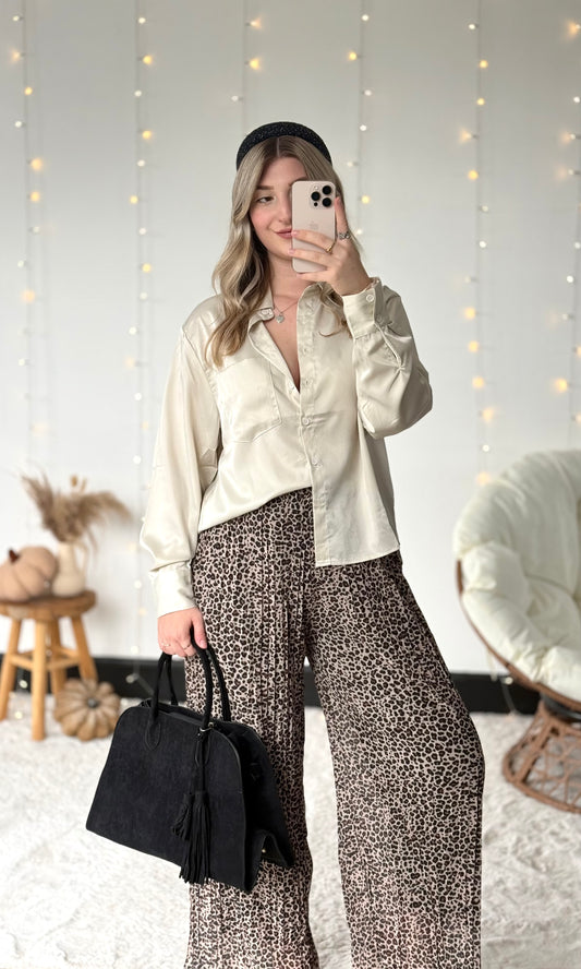 Pantalon plissé LATTE (34-48) 🇮🇹