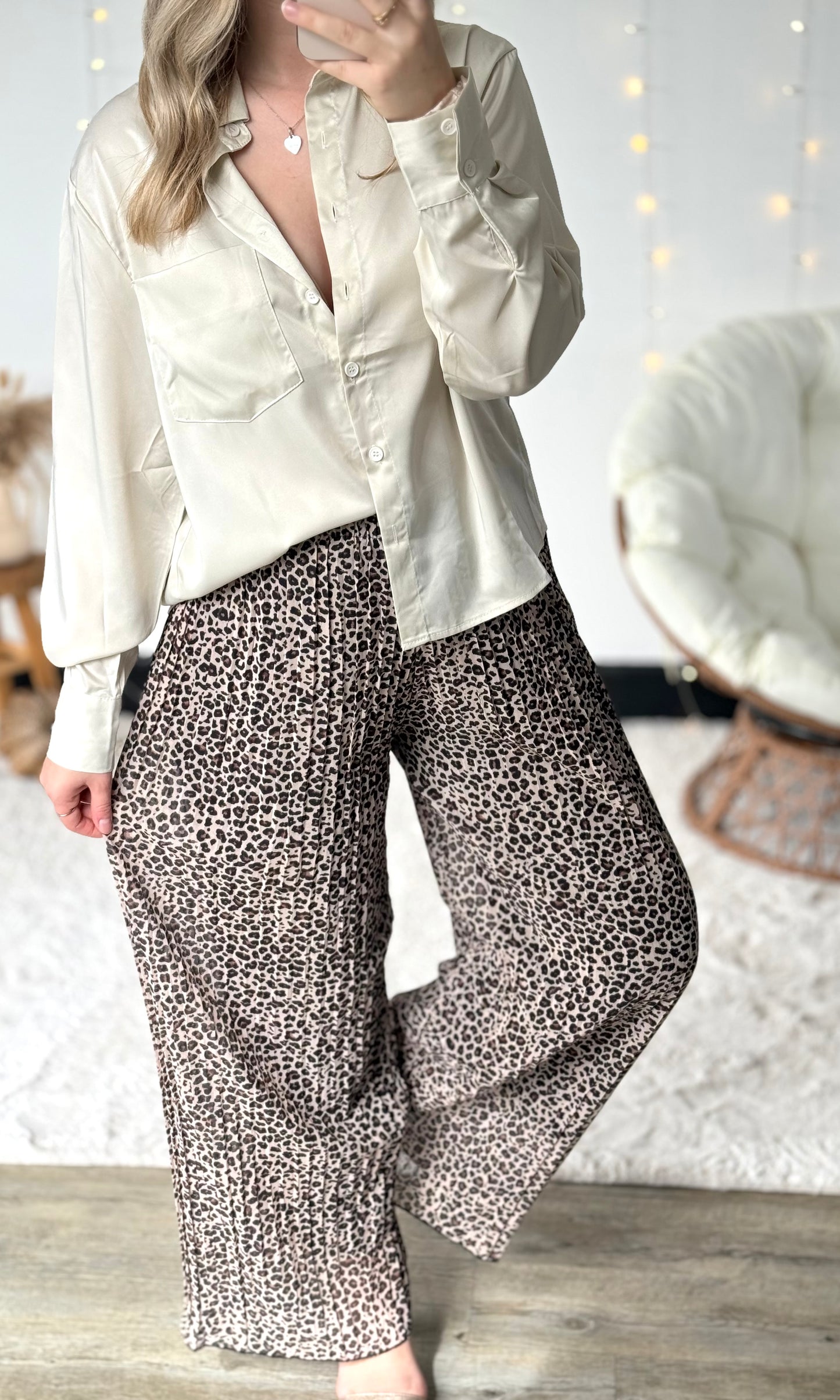 Pantalon plissé LATTE (34-48) 🇮🇹