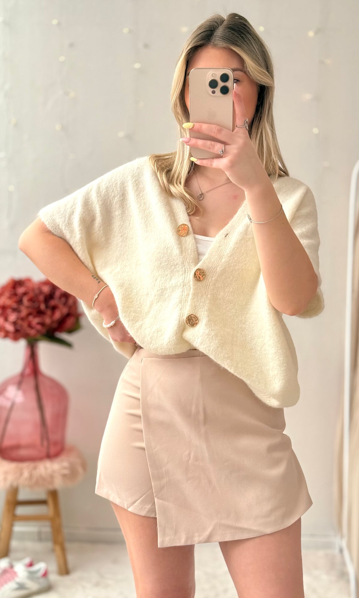 Jupe short beige MINO