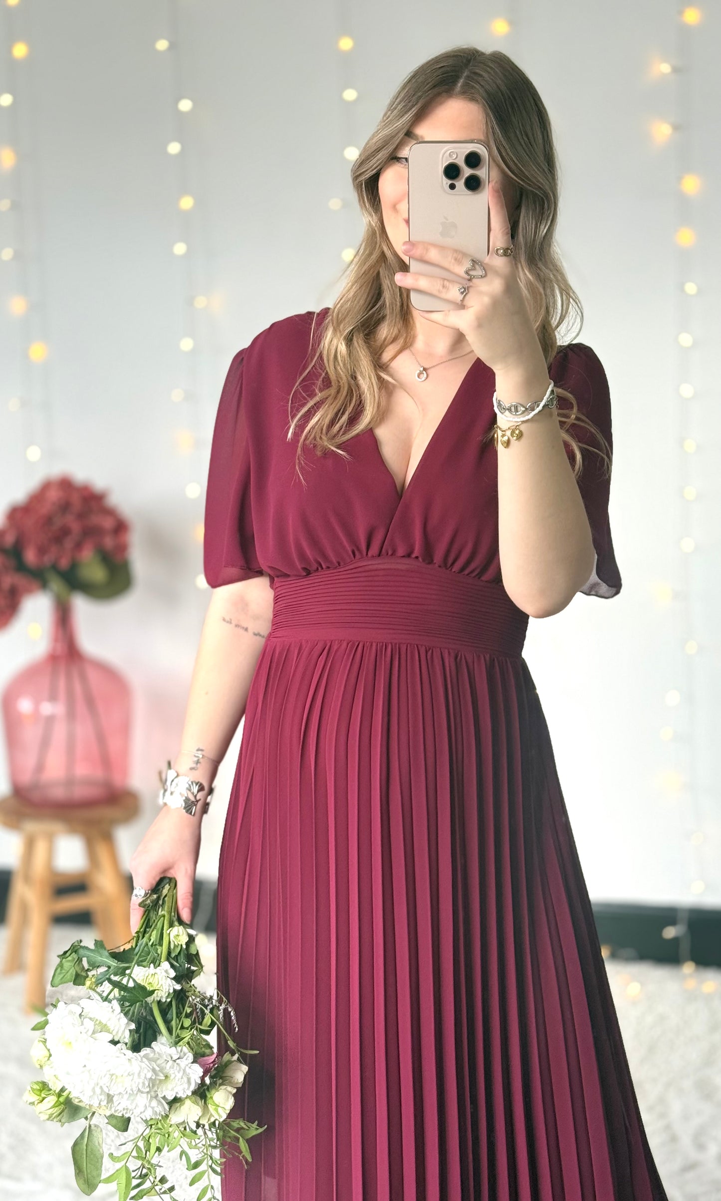 Robe longue LAIA Bordeaux 🇮🇹