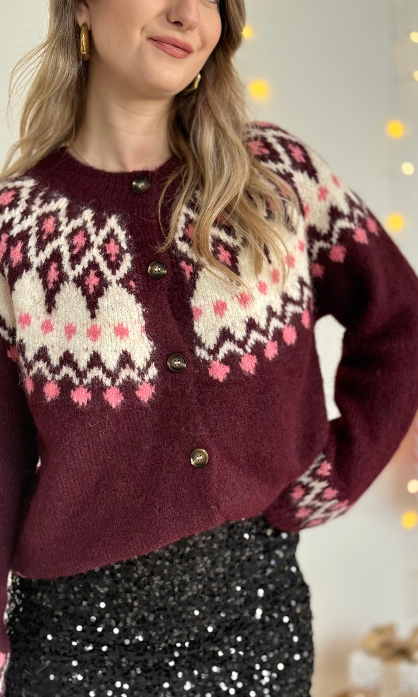 Pull de Noël BURGUNDY