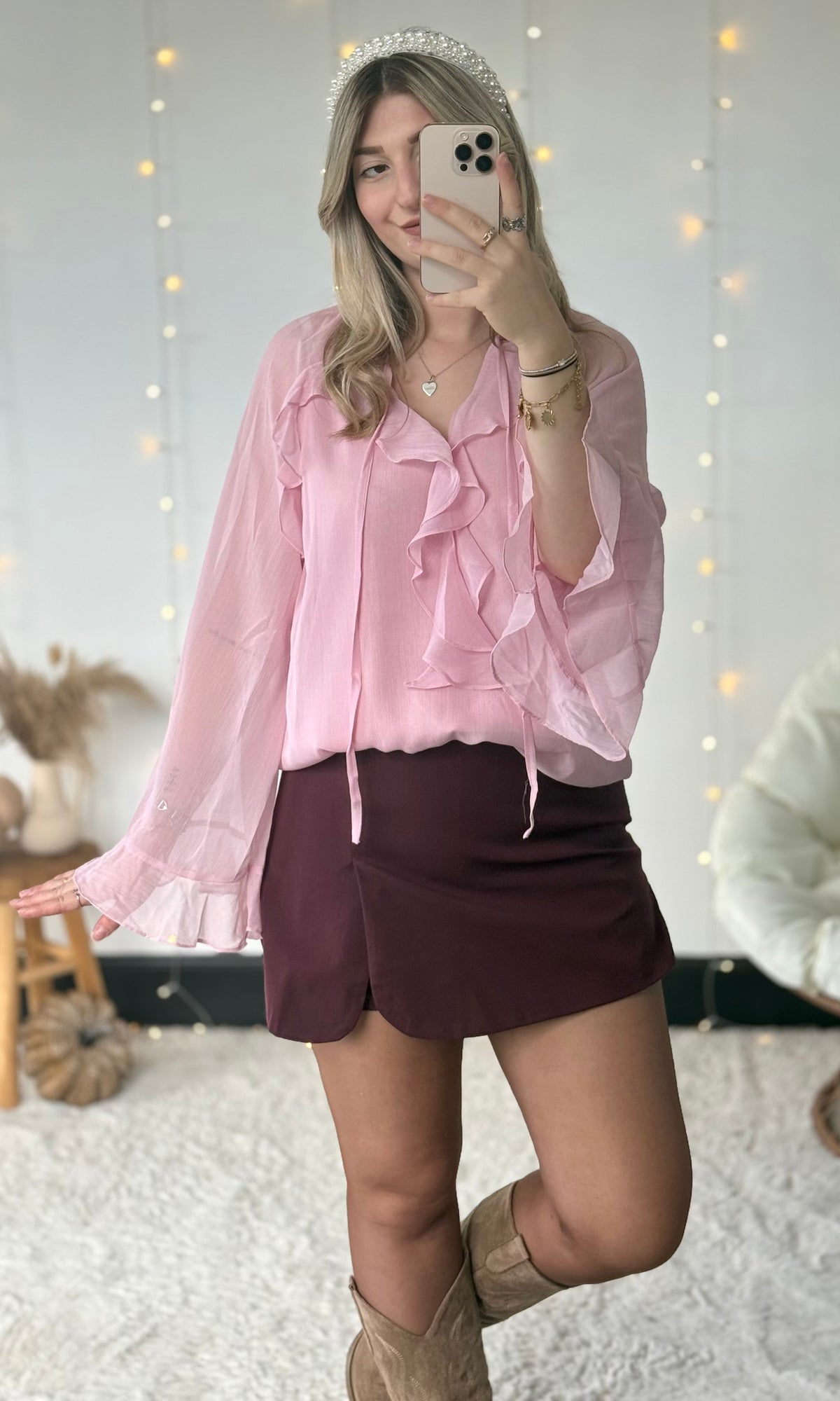 Jupe short en tissu LORELAI