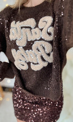 Pull chocolat SANTA BABY