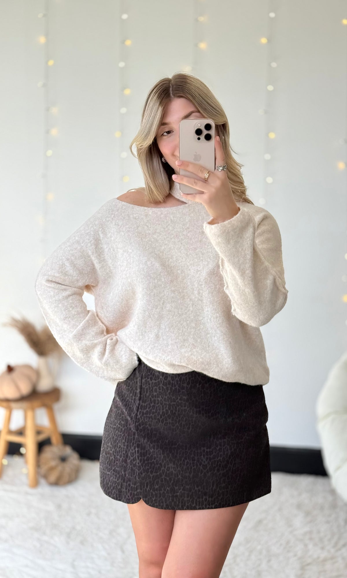 Jupe short léopard NALA marron