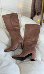 Bottes en daim CARAMEL