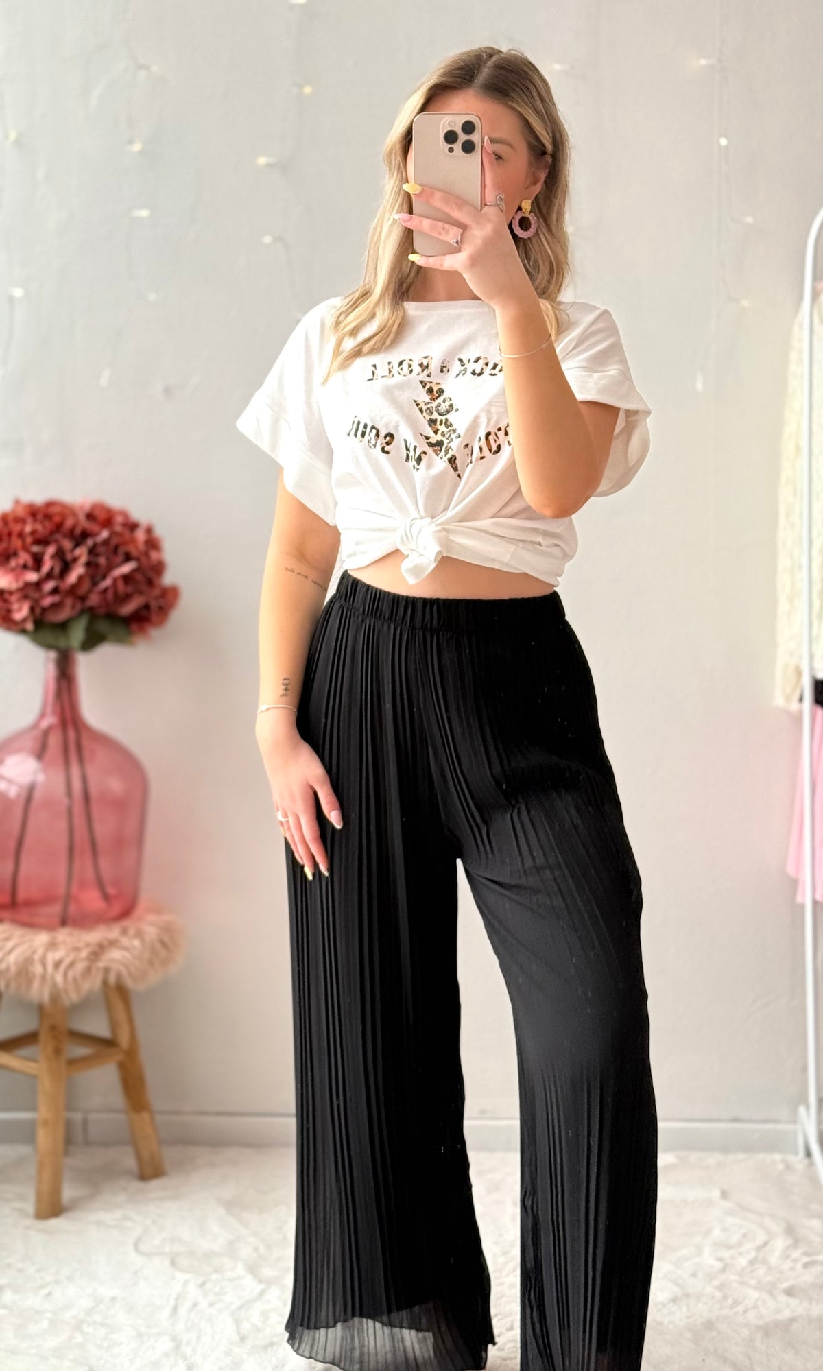 Pantalon plissé noir (34-50) LOU 🇮🇹
