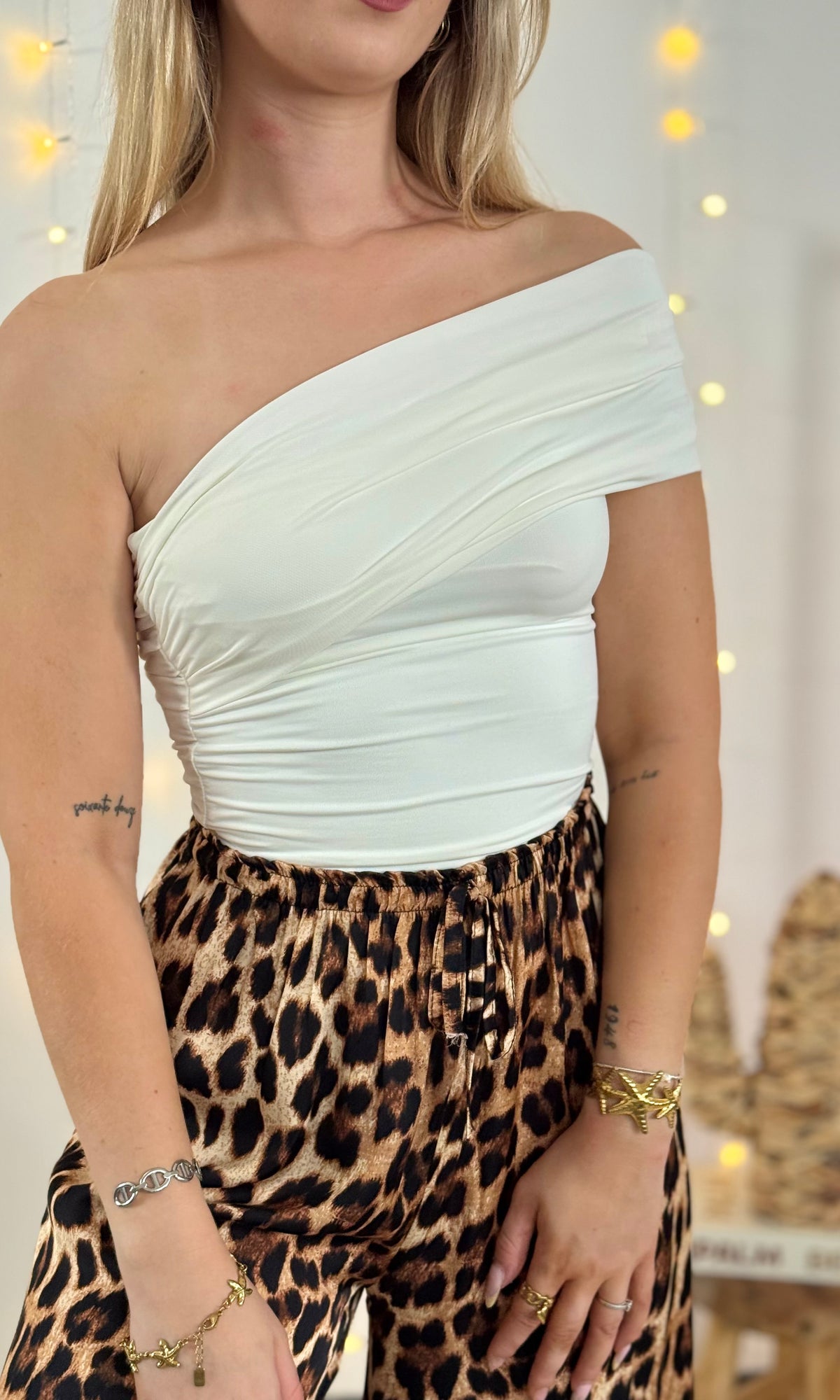 Top asymétrique blanc ZOE
