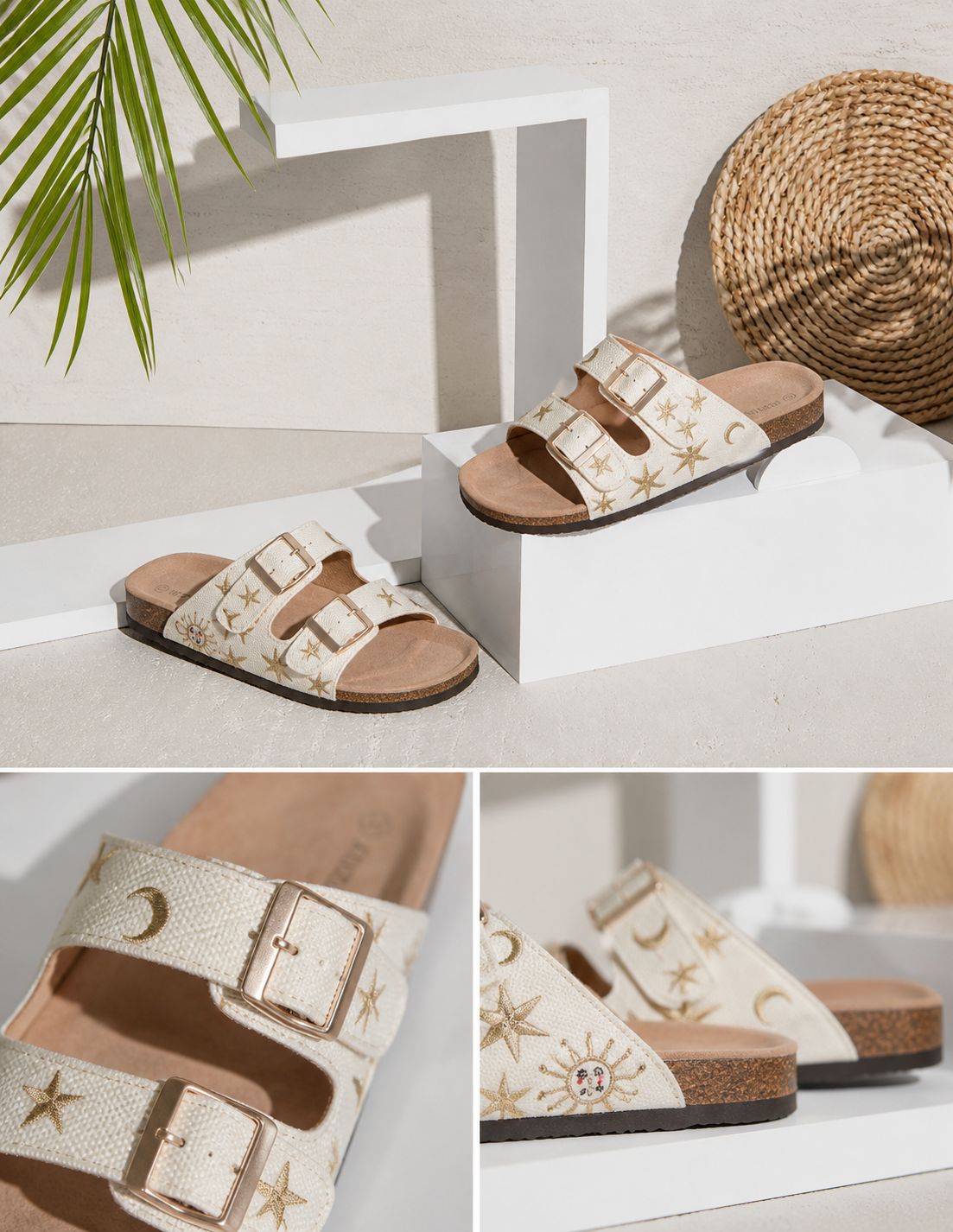 Sandales écrues brodées 🌞
