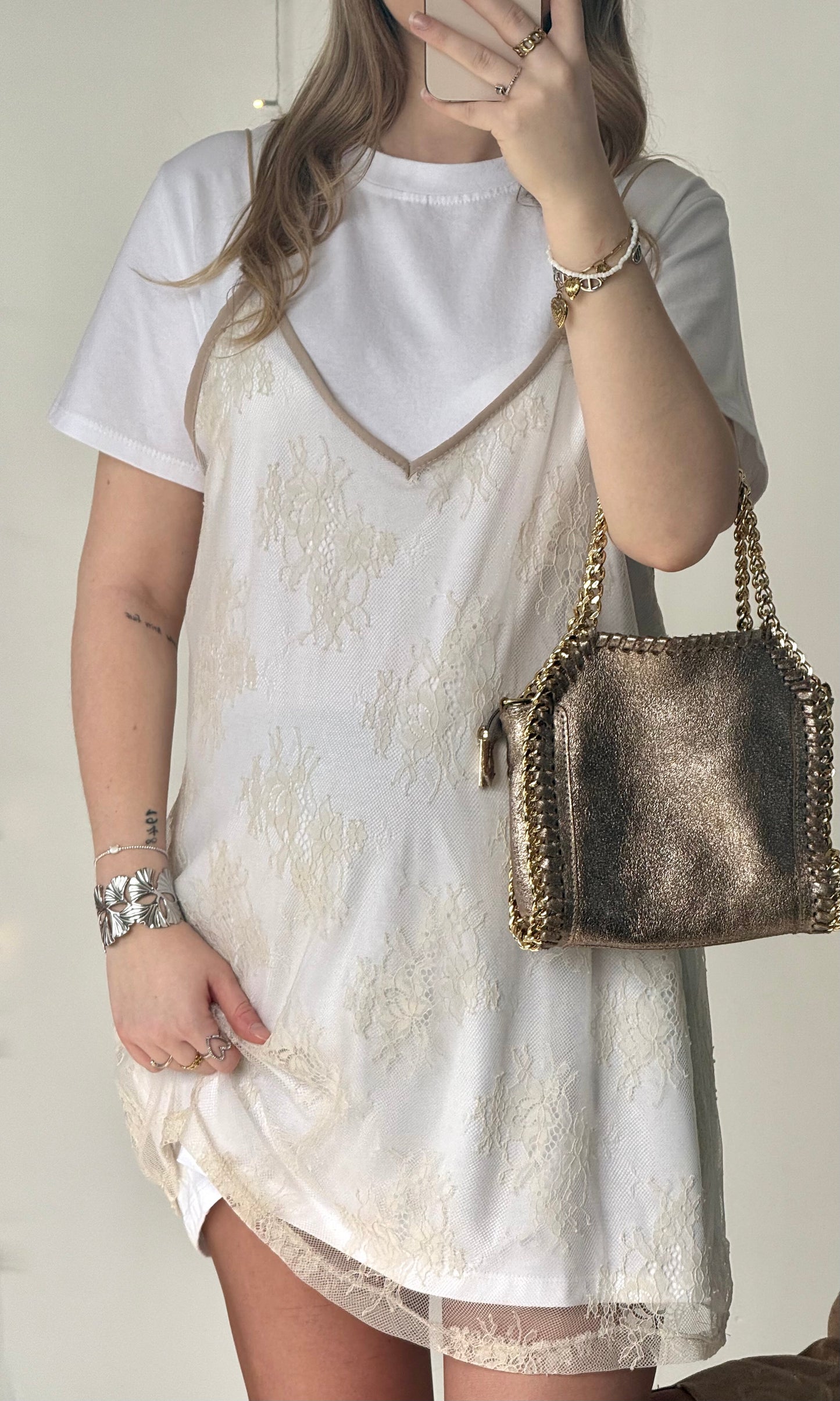 Robe t-shirt dentelle CALOR 🇮🇹