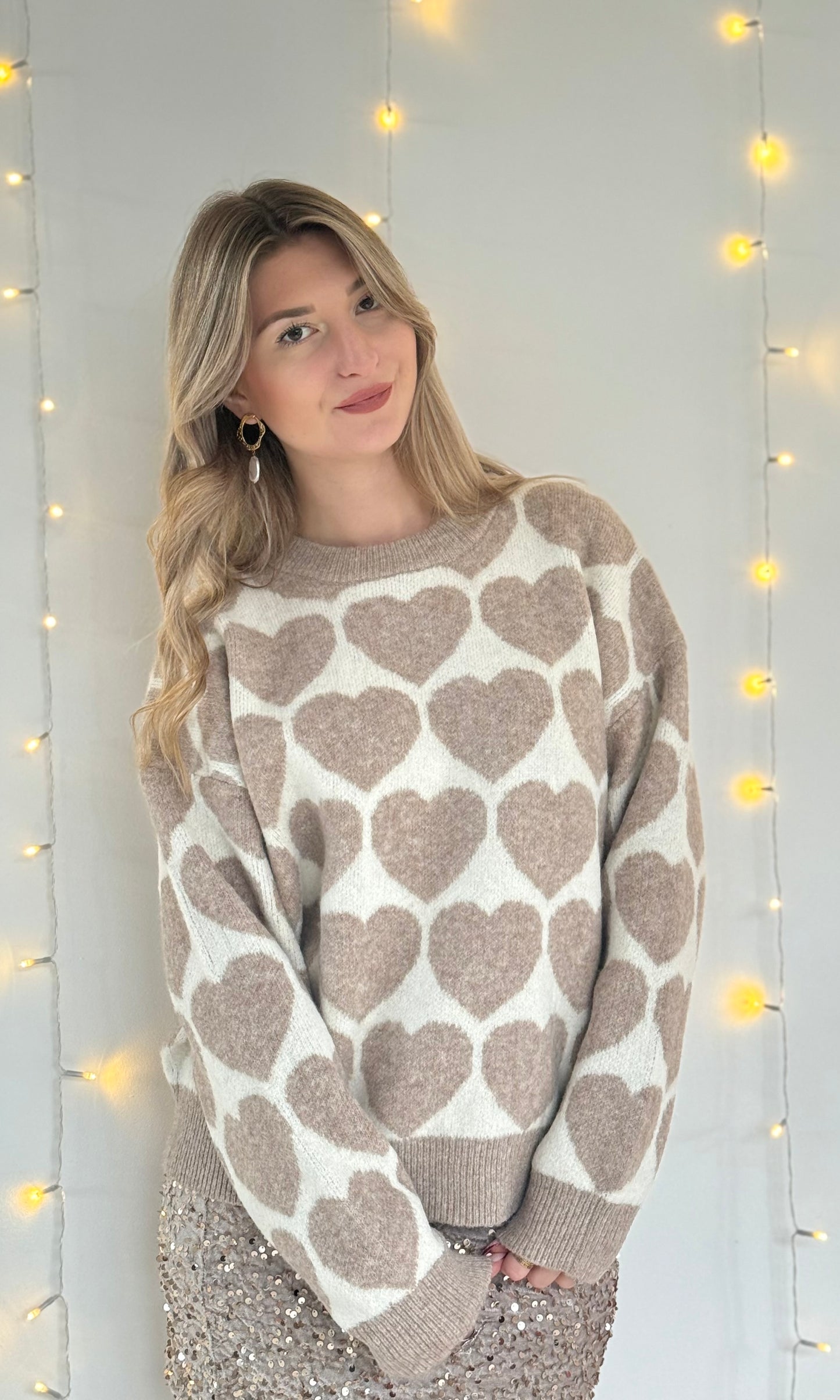 Pull à coeurs LOVER