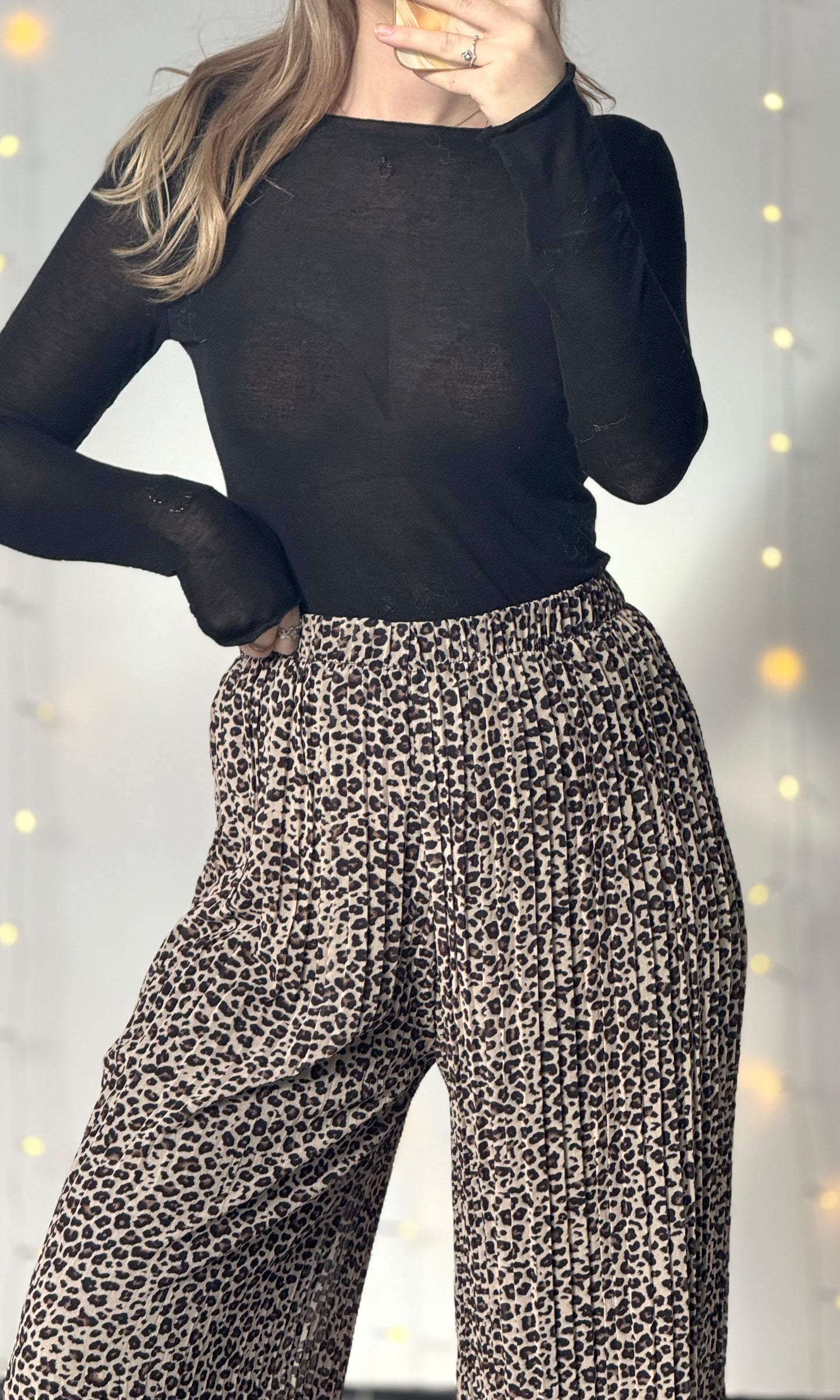 Pantalon plissé LATTE (34-48) 🇮🇹