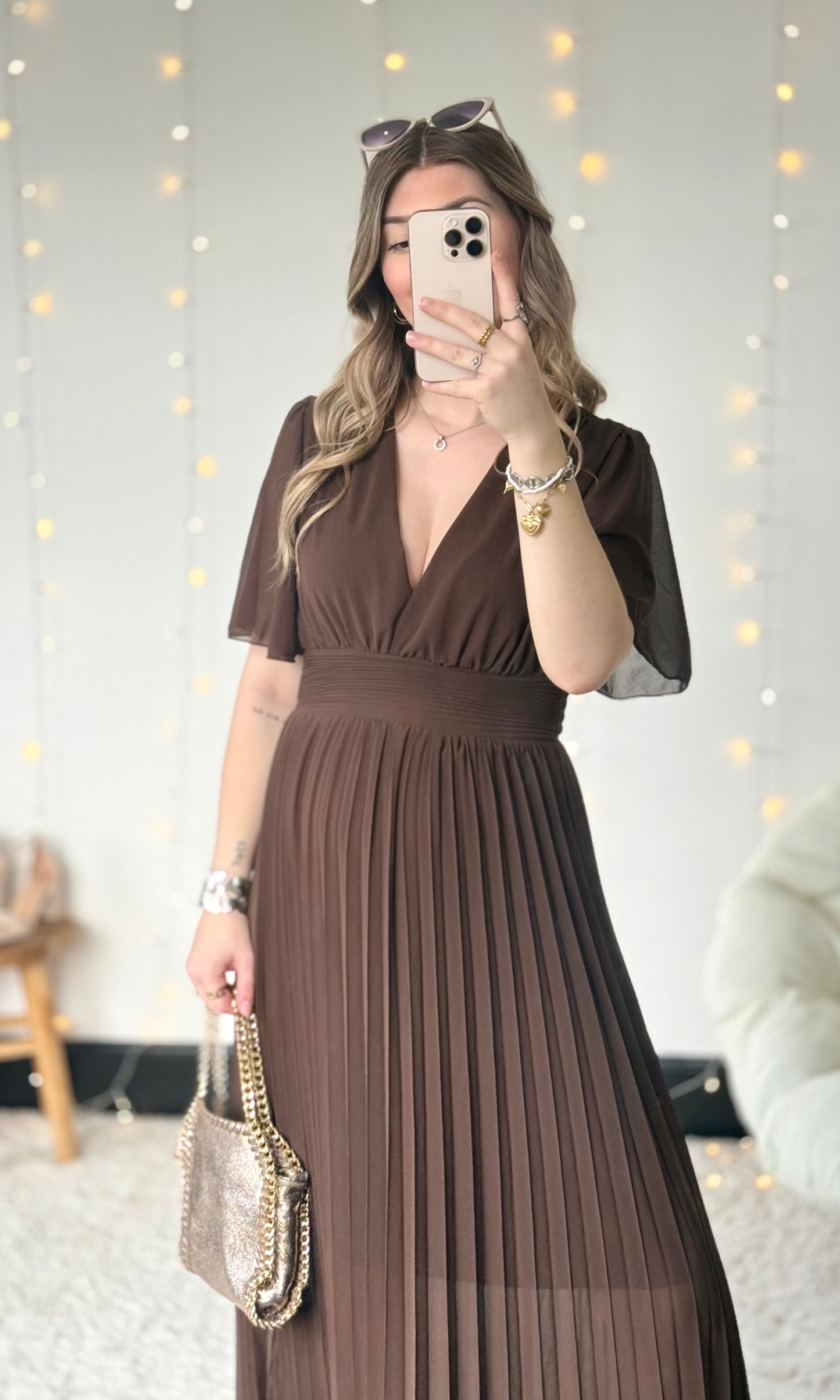 Robe longue LAIA chocolat   🇮🇹