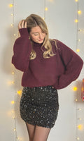 Jupe noire à sequins PUMPKIN