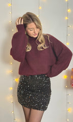 Jupe noire à sequins PUMPKIN