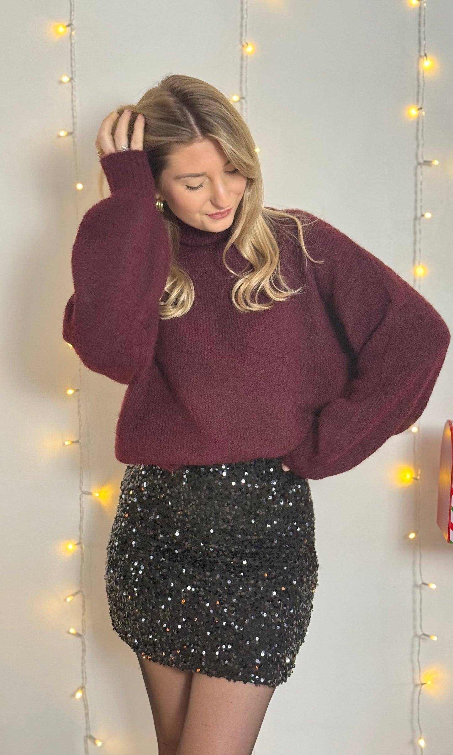 Jupe noire à sequins PUMPKIN